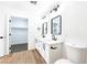 Elegant bathroom with double vanity and modern fixtures at 3327 Erva St # 205, Las Vegas, NV 89117