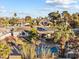 Aerial view of house with solar panels and large backyard at 4365 Topaz St, Las Vegas, NV 89121