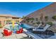 Stunning pool and patio with plenty of seating at 49 Strada Caruso, Henderson, NV 89011