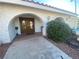 Front entryway with double doors and landscaping at 5515 Coley Ave, Las Vegas, NV 89146