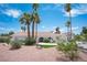 Single story home with landscaped yard, fountain, and palm trees at 5515 Coley Ave, Las Vegas, NV 89146