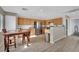 Functional kitchen featuring ample cabinetry, stainless steel appliances, and an eat-in area at 10424 Wyatt Earp Ct, Las Vegas, NV 89129