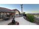 Patio with pergola, fountain, seating area, and mountain views at 10470 W Ann Rd Rd, Las Vegas, NV 89149