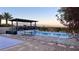 Stunning pool and patio with pergola and mountain views at 10470 W Ann Rd Rd, Las Vegas, NV 89149