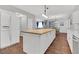 Kitchen island with butcher block countertop at 10636 Amblewood Way, Las Vegas, NV 89144