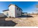 View of the backyard featuring a patio, dirt, and partial fencing at 1138 Gainesborough Ct, Henderson, NV 89015