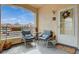 Private patio with seating and mountain views at 114 Harbor View Dr # 0, Boulder City, NV 89005