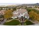 Stunning aerial view of a custom home on a spacious lot at 12 Bloomfield Hills Dr, Henderson, NV 89052