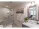 Spa-like bathroom with marble shower and vanity at 12 Bloomfield Hills Dr, Henderson, NV 89052