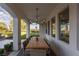 Outdoor dining area on the covered patio at 12 Bloomfield Hills Dr, Henderson, NV 89052