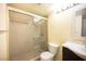 Bathroom with a glass shower and vanity at 1701 E Katie Ave # 65, Las Vegas, NV 89119