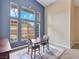 Dining room with high ceilings, large windows, neutral carpet and natural light at 2026 Dakota Lodge Ave, Las Vegas, NV 89123