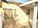 Enclosed patio featuring covered awning, and sliding door access to interior at 2119 Pebble Creek Ln, Laughlin, NV 89029