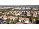 An aerial view of a community with red tile roofs, mature trees, and ample parking in Henderson Nevada at 251 S Green Valley Pkwy # 1212, Henderson, NV 89012