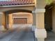 View through covered entryway to garage at 2821 White Peaks Ave, North Las Vegas, NV 89081