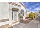 Front entrance with security door and landscaping at 337 Seine Way # 0, Henderson, NV 89014