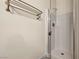 Clean bathroom with a shower and a towel rack at 4165 Kerberos Ave, North Las Vegas, NV 89084