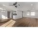 Spacious living room with hardwood floors and ceiling fans at 4321 Mott Cir, Las Vegas, NV 89102