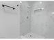 Beautiful, newly renovated shower with marble-look tile and built-in niche at 4321 Mott Cir, Las Vegas, NV 89102