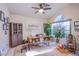 Home office featuring a large desk and ceiling fan at 6185 N Conquistador St, Las Vegas, NV 89149