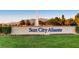 Sun City Aliante community entrance sign with fountain at 7517 Lintwhite St, North Las Vegas, NV 89084