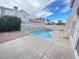 Private backyard oasis with sparkling pool and patio at 8760 Harvest Valley Ave, Las Vegas, NV 89129