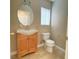 Clean bathroom with single sink vanity and tile floors at 8760 Harvest Valley Ave, Las Vegas, NV 89129