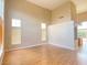 Spacious living room with high ceilings and hardwood floors at 8760 Harvest Valley Ave, Las Vegas, NV 89129