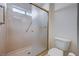 Bathroom with shower, toilet and updated vanity at 9320 Quail Ridge Dr, Las Vegas, NV 89134