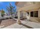 Side yard with gravel landscaping and a walkway at 9320 Quail Ridge Dr, Las Vegas, NV 89134