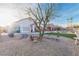 Artificial turf, rock landscaping and covered patio with a tree at 1215 Country Club Dr, Laughlin, NV 89029