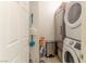 Laundry room with washer, dryer, and extra storage at 1215 Country Club Dr, Laughlin, NV 89029