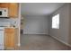 Dining area with light wood cabinets and tile floors at 1420 Vegas Valley Dr # 23, Las Vegas, NV 89169