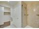 Bathroom with walk-in shower and built-in shelving at 150 N Las Vegas Blvd # 1505, Las Vegas, NV 89101