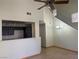 Living room with high ceilings, wood flooring, and ceiling fan at 16 Belle Essence Ave, Las Vegas, NV 89123