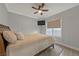 Bright bedroom with ceiling fan and neutral decor at 1999 Oliver Springs St, Henderson, NV 89052