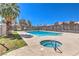 Inviting community pool and spa with ample surrounding space at 5264 Child Ct # 87, Las Vegas, NV 89103