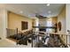 Cozy step-down living room with fireplace and decorative accents at 5416 Lochmor Ave, Las Vegas, NV 89130