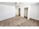 Bright bedroom with double closets and ceiling fan at 6104 Daisy Lee Ave, Las Vegas, NV 89108