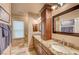 Double vanity bathroom with granite countertops at 6375 N Park St, Las Vegas, NV 89149