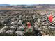 An aerial shot of the neighborhood with access to Arby Ave showcasing mountain views at 7185 S Durango Dr # 108, Las Vegas, NV 89113