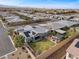 Aerial view of a home with a backyard, solar panels, and landscaping at 7520 Darian Jane St, Las Vegas, NV 89149
