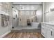 Spa-like bathroom with a soaking tub, walk-in shower, and modern fixtures at 7520 Darian Jane St, Las Vegas, NV 89149