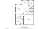 One-story house floor plan, showing living room, kitchen, bedrooms, and garage at 10960 Prairie Grove Rd, Las Vegas, NV 89179