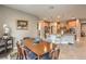 Kitchen with island and stainless steel appliances at 10960 Prairie Grove Rd, Las Vegas, NV 89179