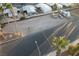 Aerial view of property showing the lot, street, and surrounding residential homes at 2638 Aracatuba Ave, Las Vegas, NV 89121