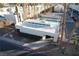 Aerial view of community pool, building, and parking at 2686 Ruthe Duarte Ave, Las Vegas, NV 89121