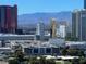 City views from a high-rise, showing nearby casinos and mountains at 3111 Bel Air Dr # 24E, Las Vegas, NV 89109