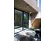 Private outdoor shower with modern glass enclosure at 3530 Cosima Ln, Las Vegas, NV 89120