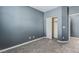 Spacious bedroom with gray walls and carpet at 3902 Winter Whitetail St, Las Vegas, NV 89122